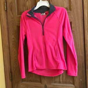 Pink and grey quarter zip